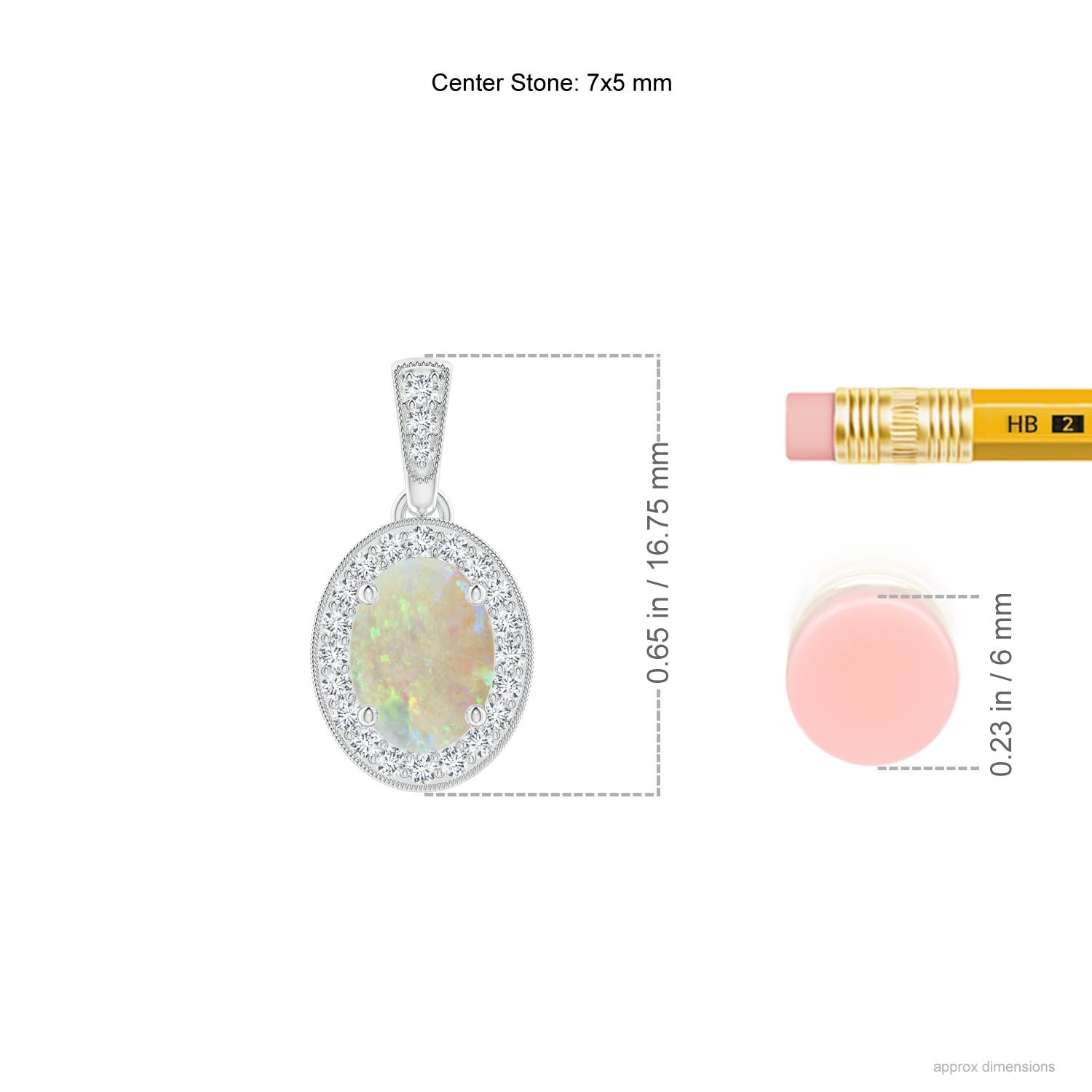 AAA - Opal / 0.57 CT / 14 KT White Gold