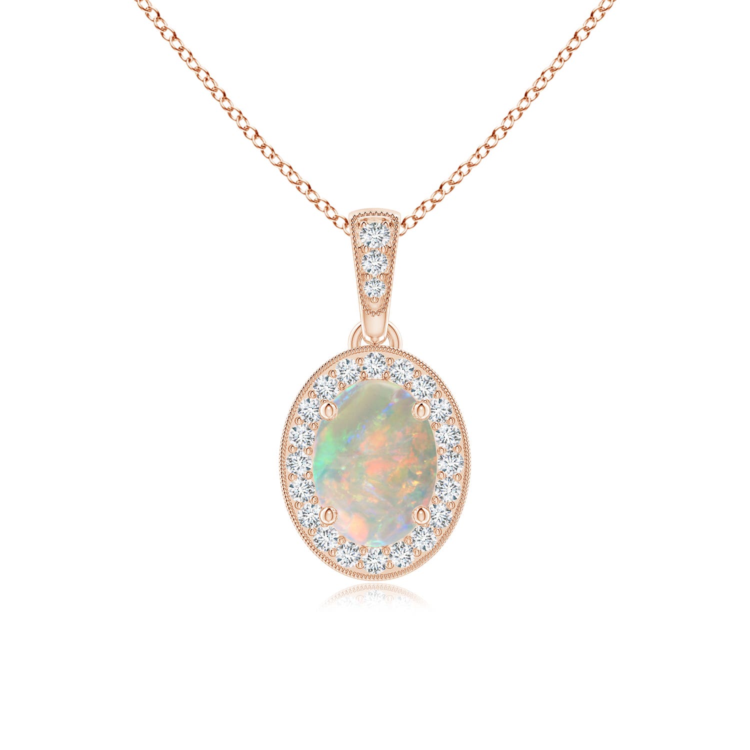 AAAA - Opal / 0.57 CT / 14 KT Rose Gold