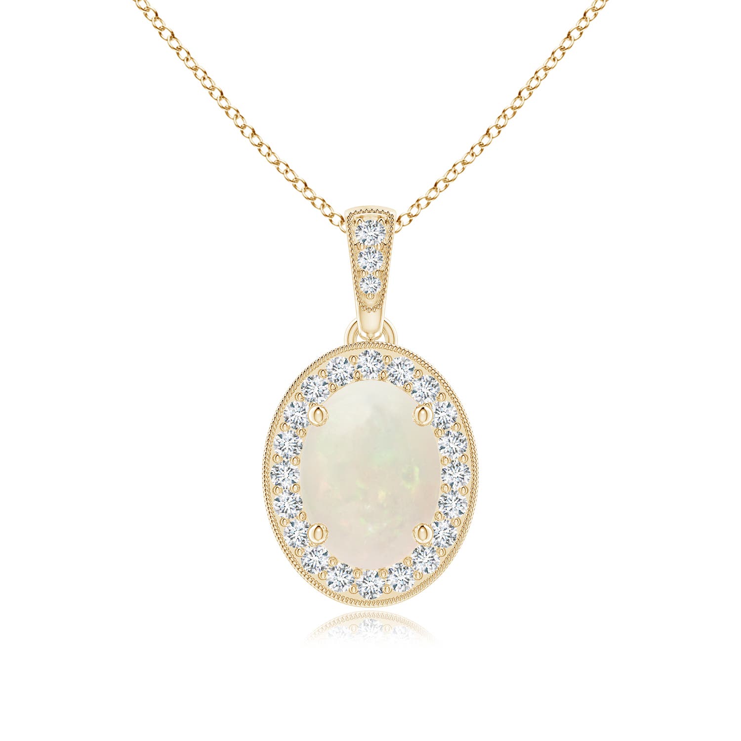 A - Opal / 0.98 CT / 14 KT Yellow Gold