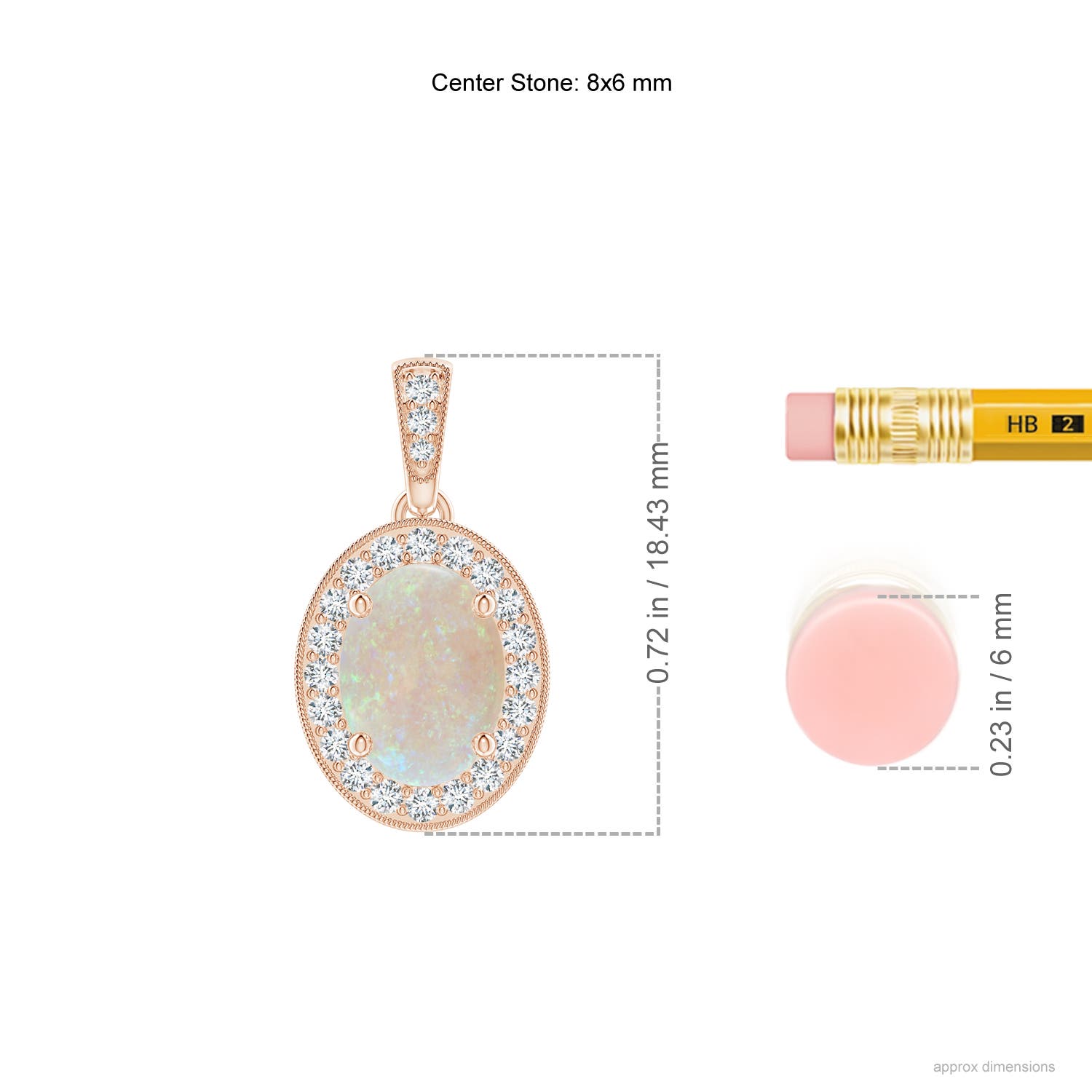 AA - Opal / 0.98 CT / 14 KT Rose Gold