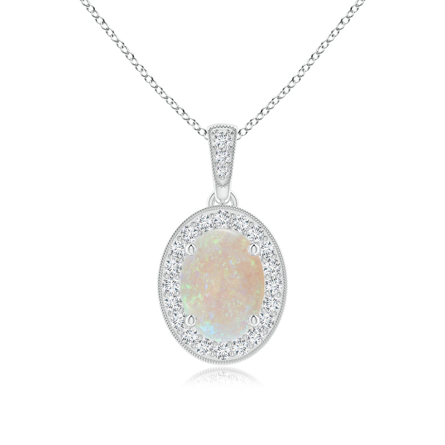 AA - Opal / 0.98 CT / 14 KT White Gold