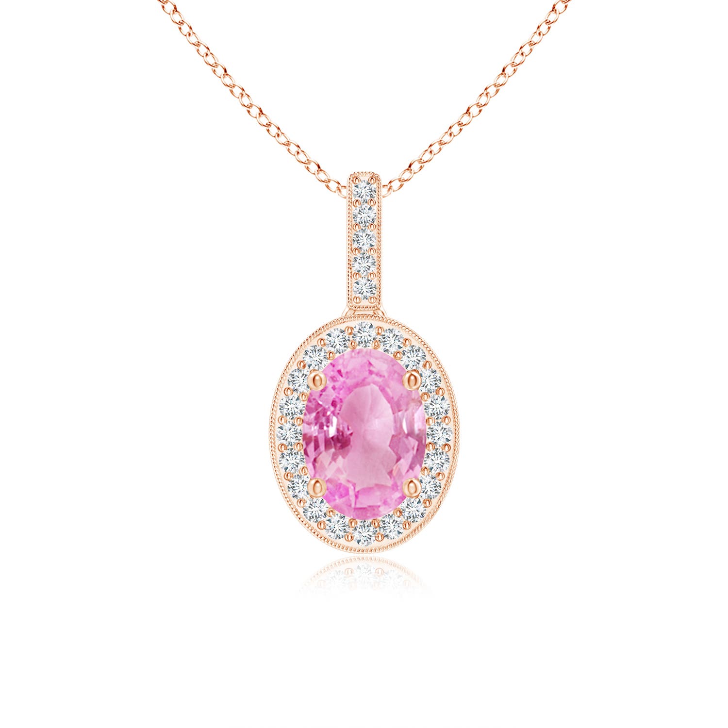 A - Pink Sapphire / 0.97 CT / 14 KT Rose Gold