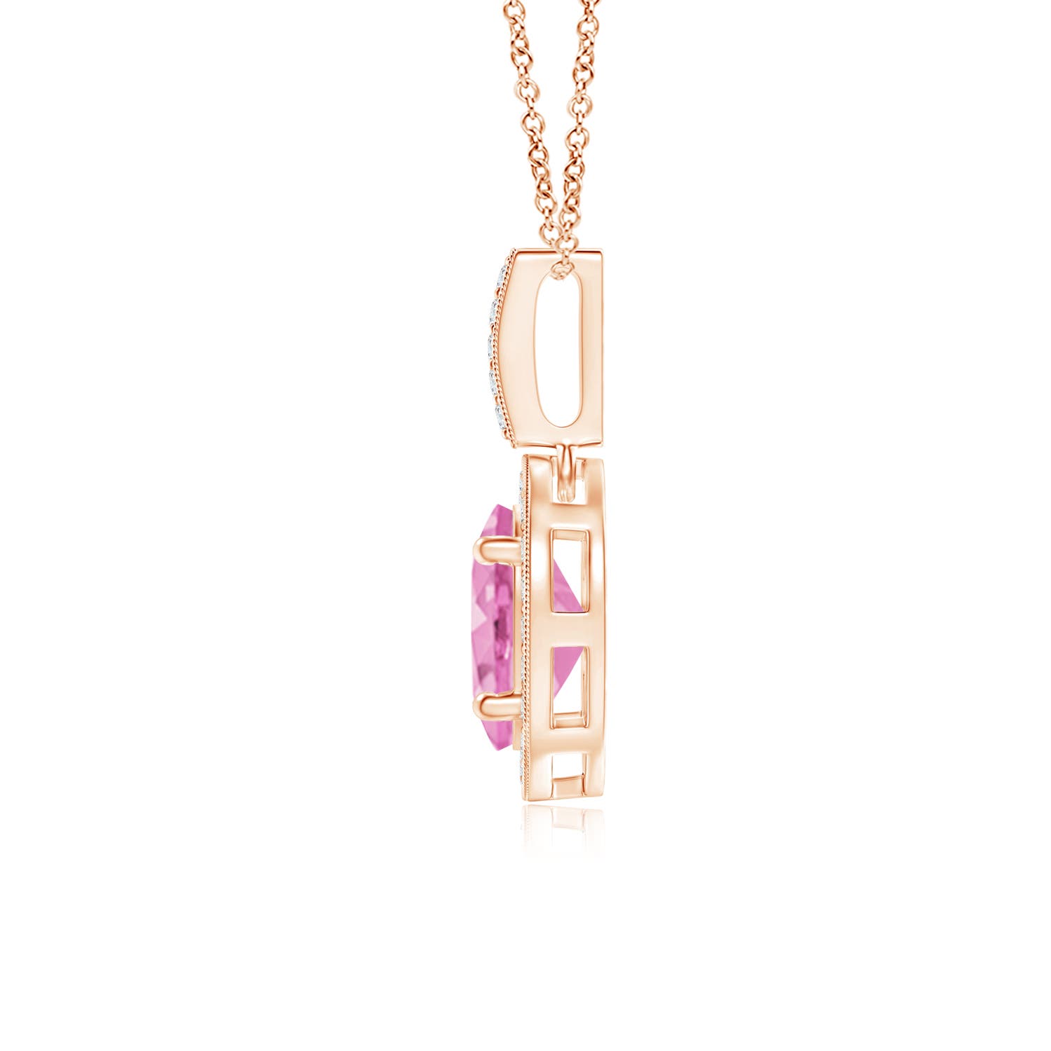 A - Pink Sapphire / 0.97 CT / 14 KT Rose Gold