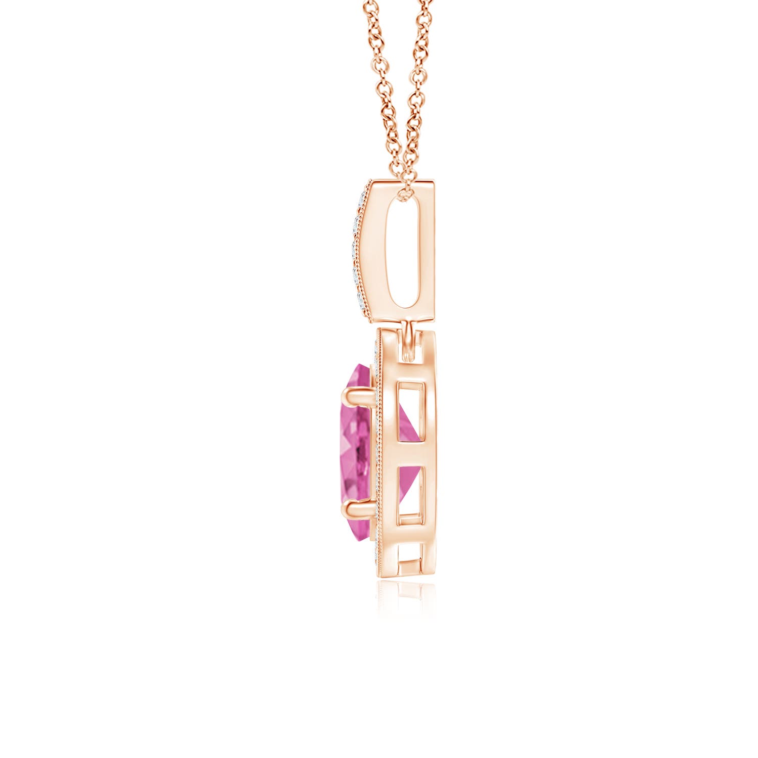 AA - Pink Sapphire / 0.97 CT / 14 KT Rose Gold