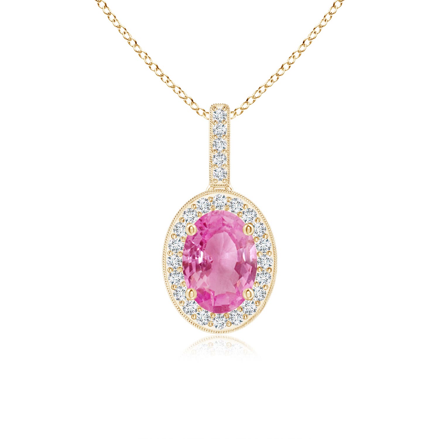 AA - Pink Sapphire / 0.97 CT / 14 KT Yellow Gold