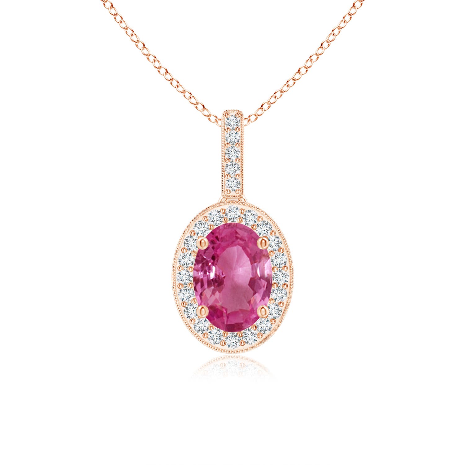 AAAA - Pink Sapphire / 0.97 CT / 14 KT Rose Gold