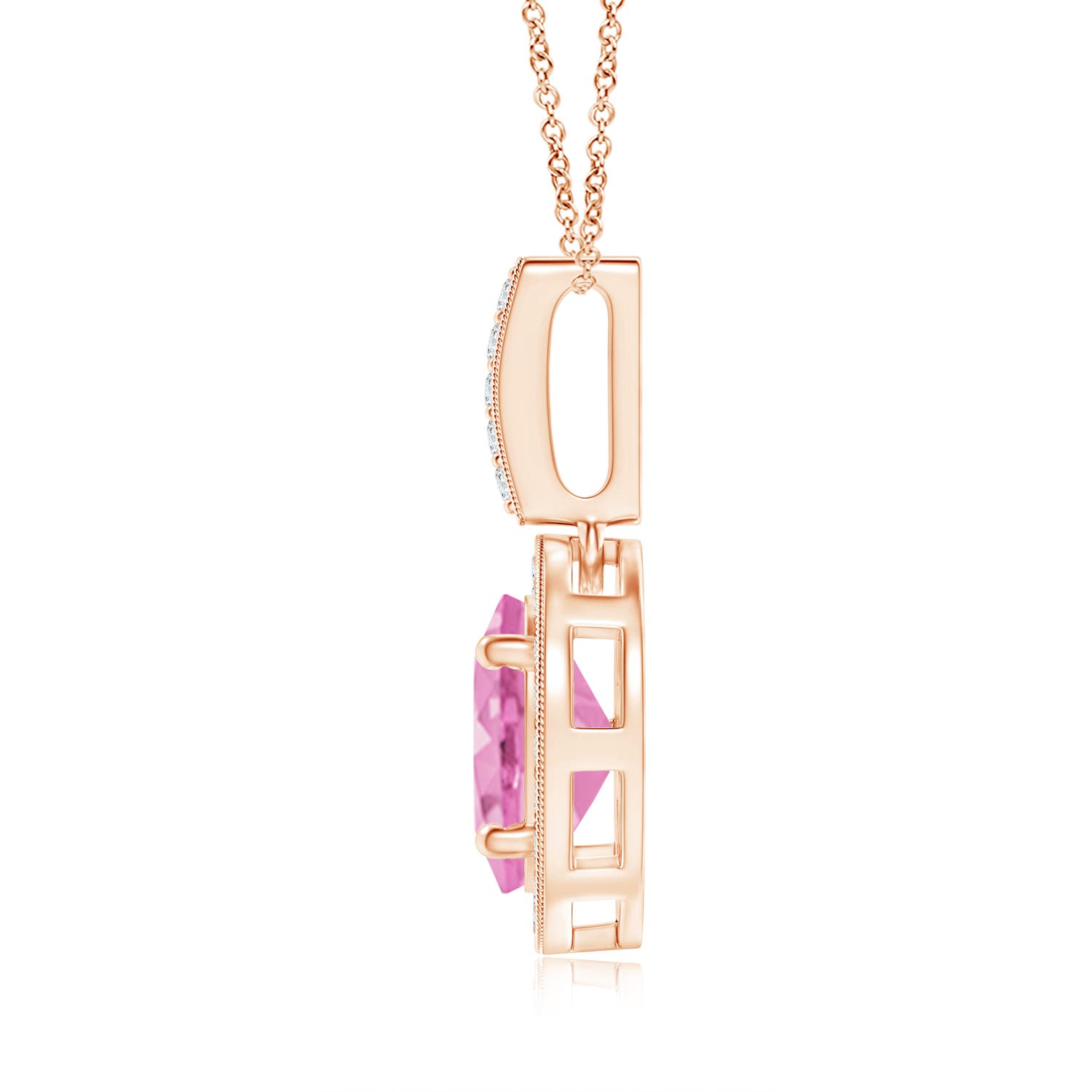 A - Pink Sapphire / 1.63 CT / 14 KT Rose Gold