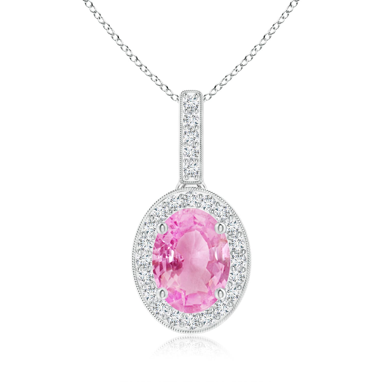 A - Pink Sapphire / 1.63 CT / 14 KT White Gold