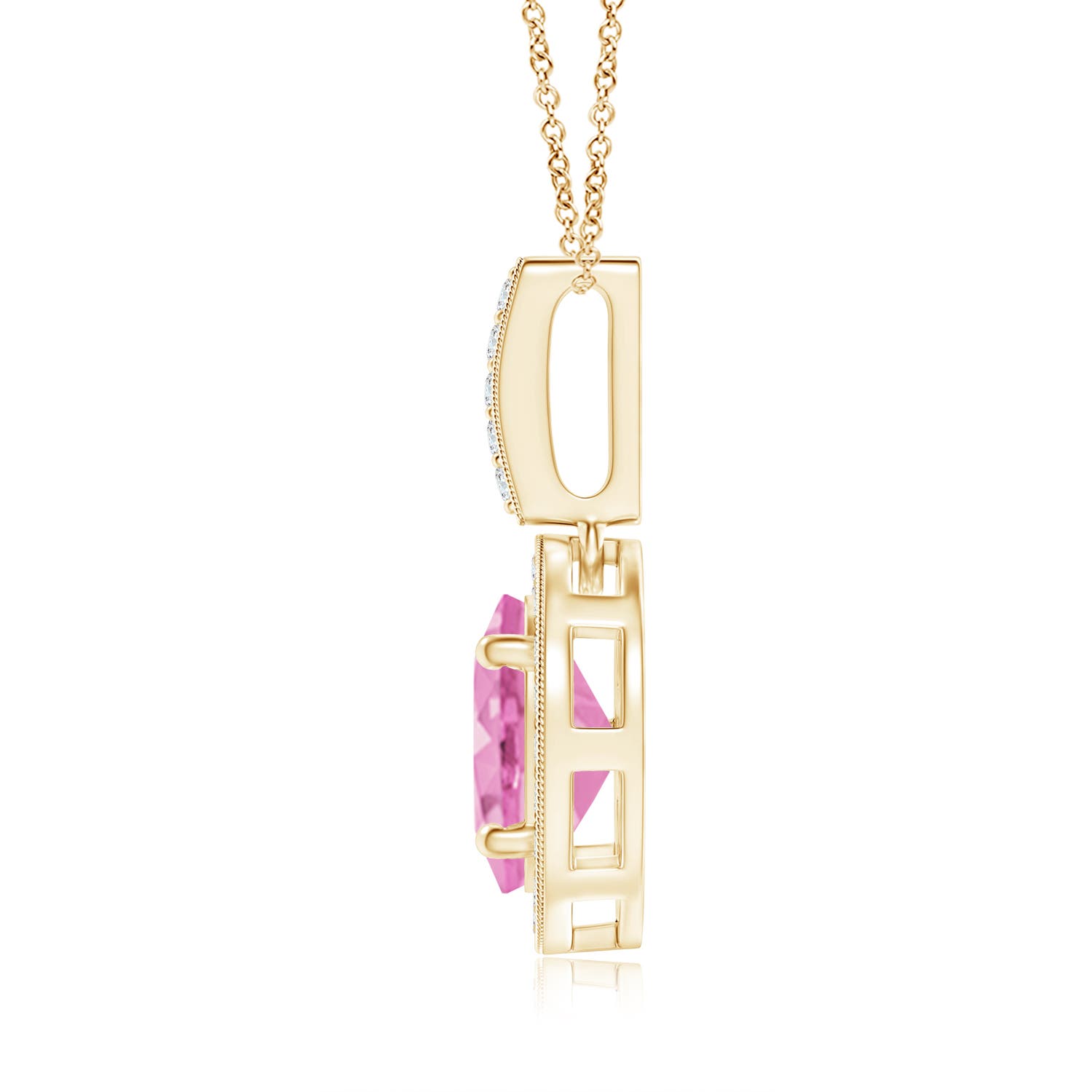 A - Pink Sapphire / 1.63 CT / 14 KT Yellow Gold