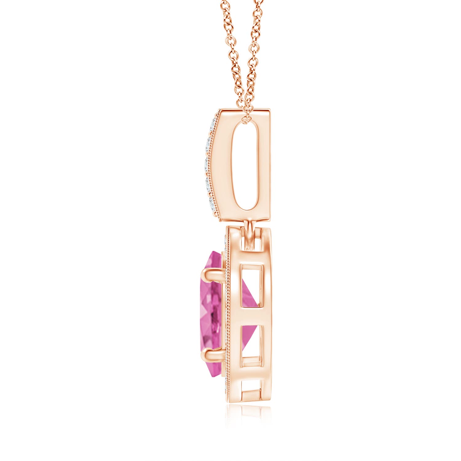 AA - Pink Sapphire / 1.63 CT / 14 KT Rose Gold