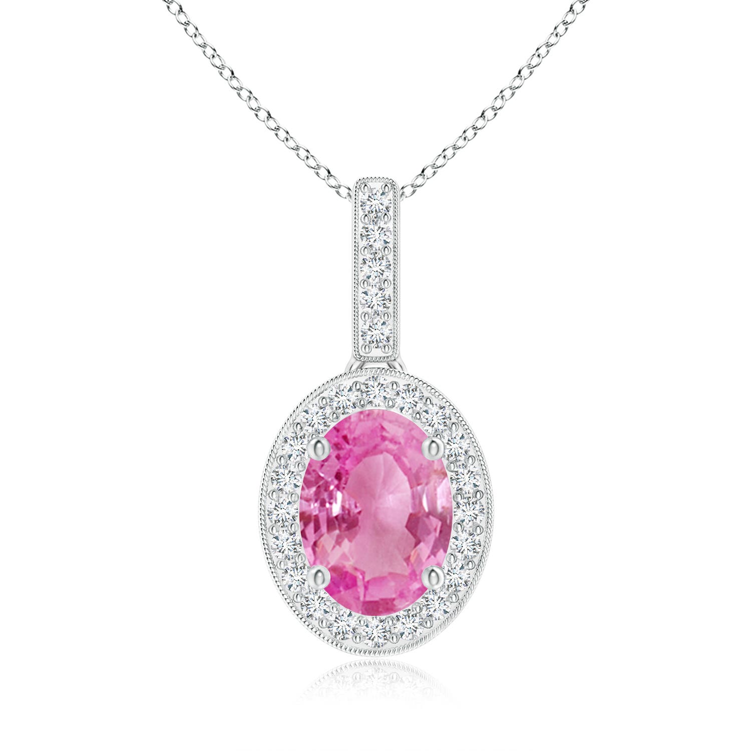 AA - Pink Sapphire / 1.63 CT / 14 KT White Gold