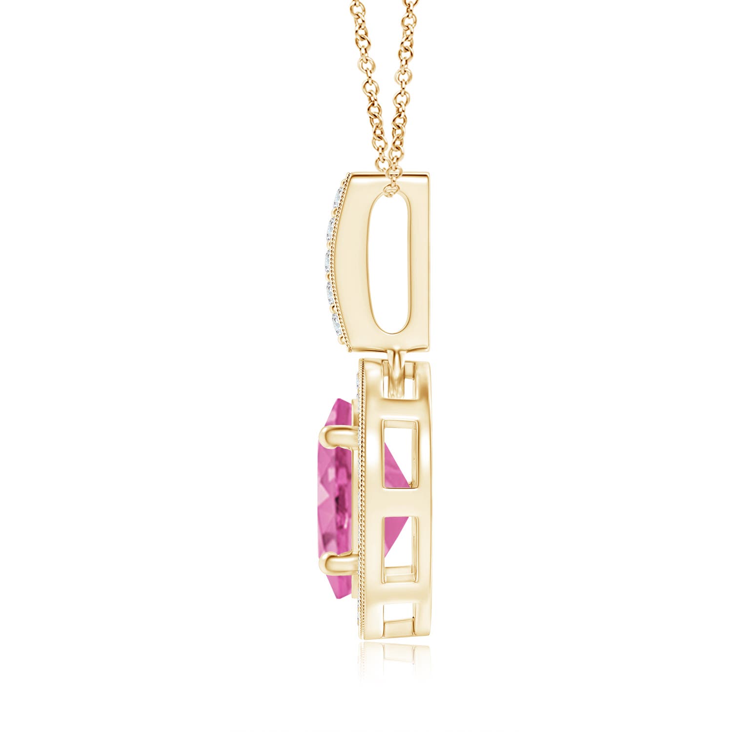 AA - Pink Sapphire / 1.63 CT / 14 KT Yellow Gold