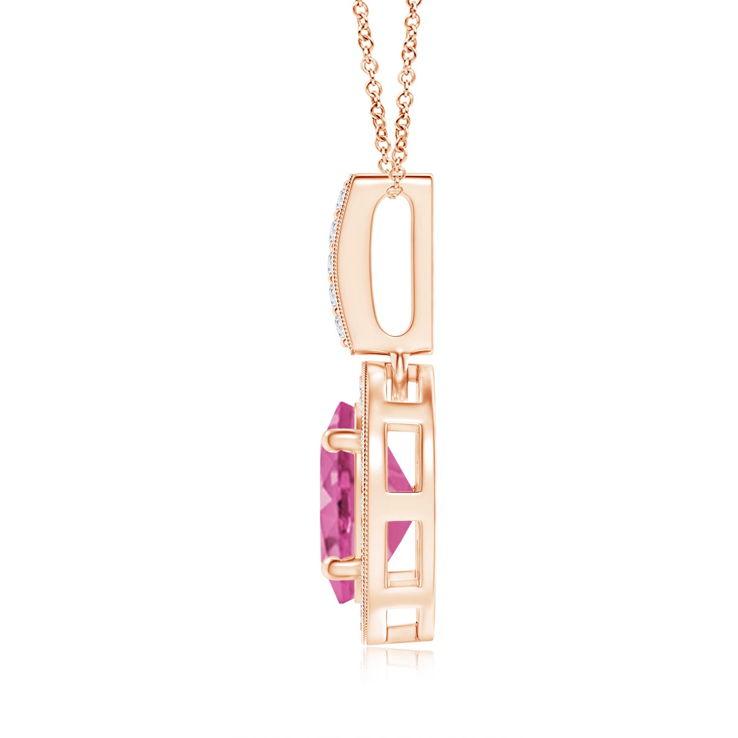 AAA - Pink Sapphire / 1.63 CT / 14 KT Rose Gold