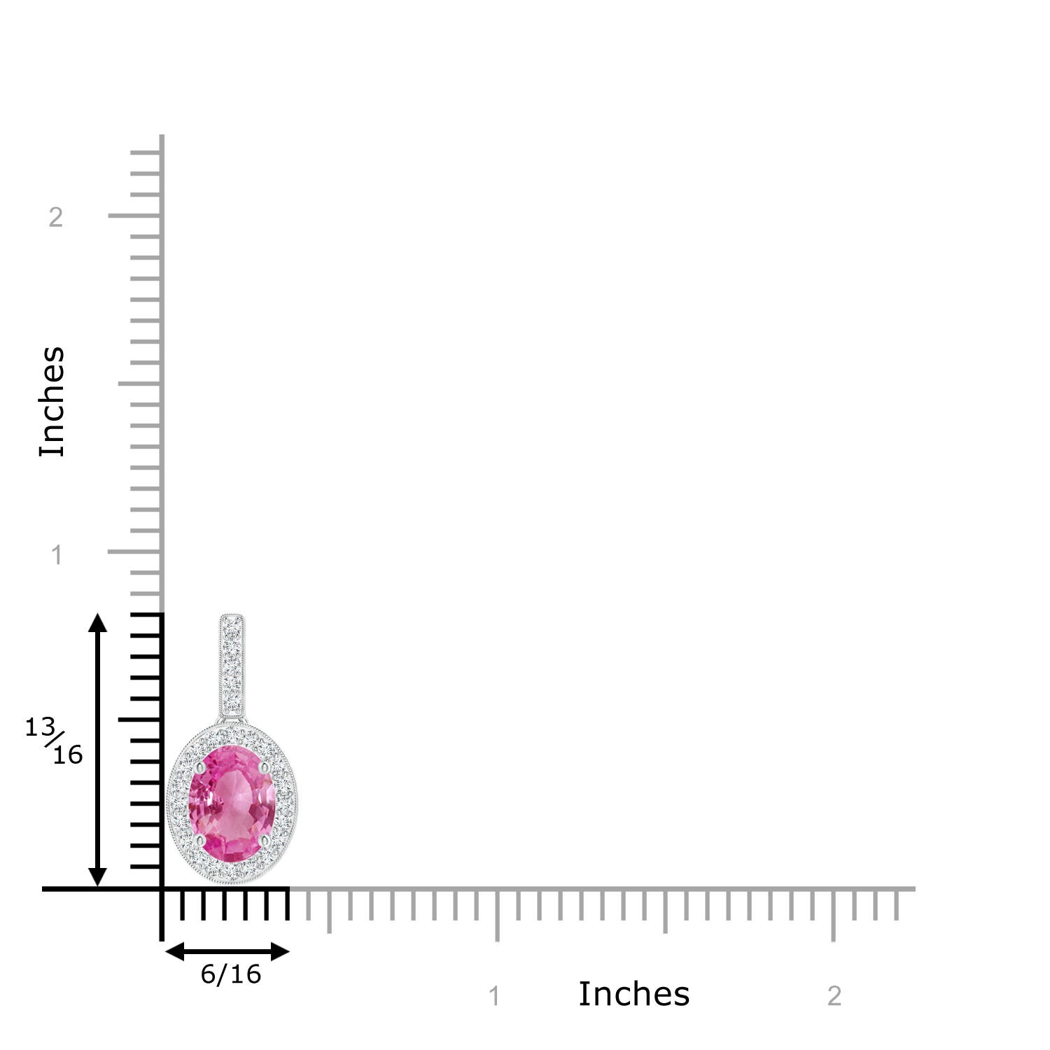 AAA - Pink Sapphire / 1.63 CT / 14 KT White Gold