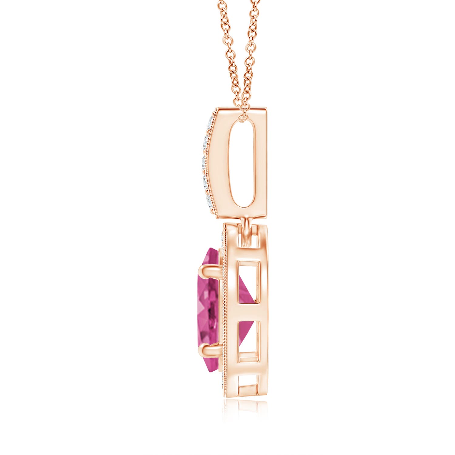 AAAA - Pink Sapphire / 1.63 CT / 14 KT Rose Gold