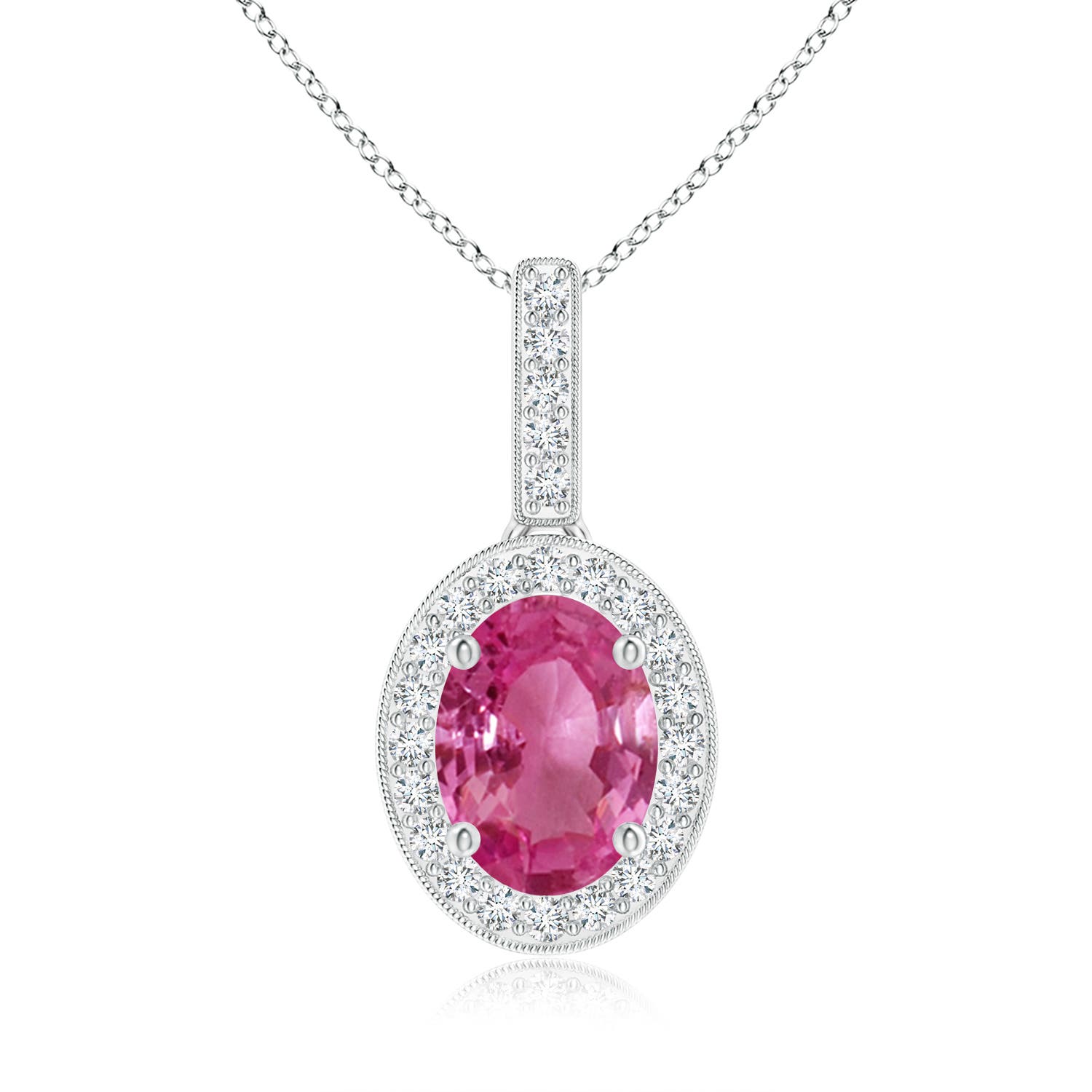 AAAA - Pink Sapphire / 1.63 CT / 14 KT White Gold