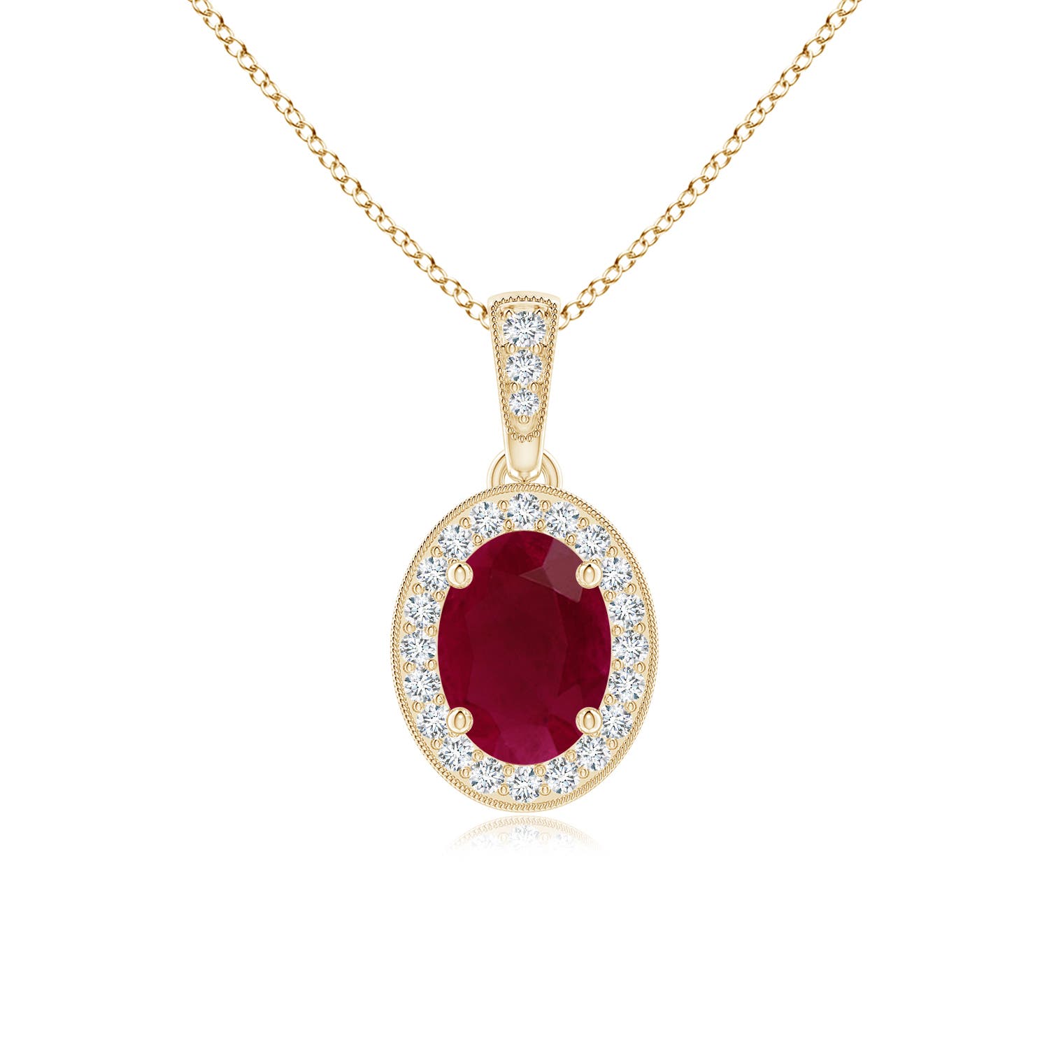 A - Ruby / 1.12 CT / 14 KT Yellow Gold