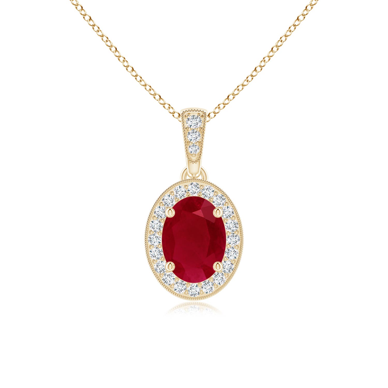 AA - Ruby / 1.12 CT / 14 KT Yellow Gold