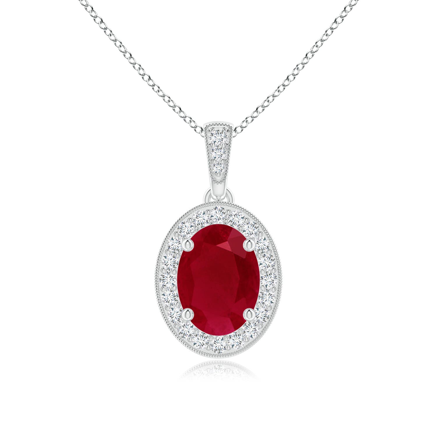 AA - Ruby / 1.43 CT / 14 KT White Gold