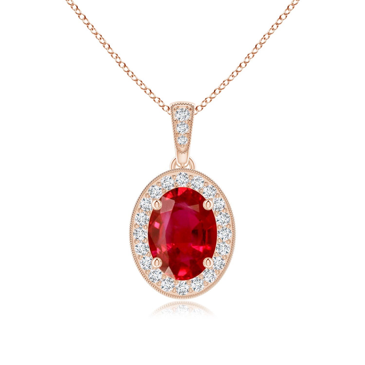 AAA - Ruby / 1.43 CT / 14 KT Rose Gold