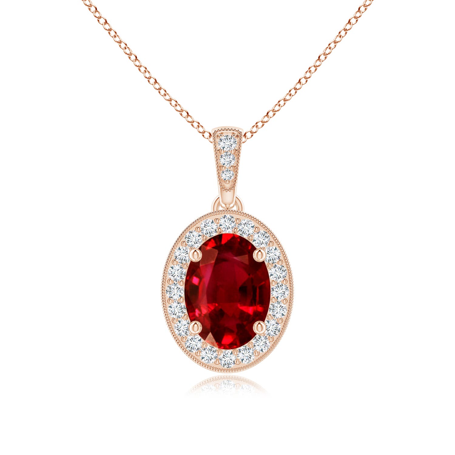 AAAA - Ruby / 1.43 CT / 14 KT Rose Gold