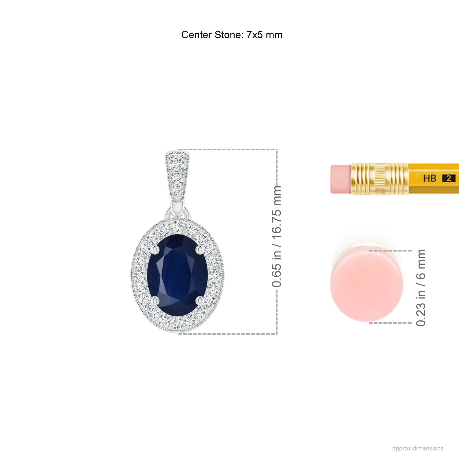 A - Blue Sapphire / 0.97 CT / 14 KT White Gold