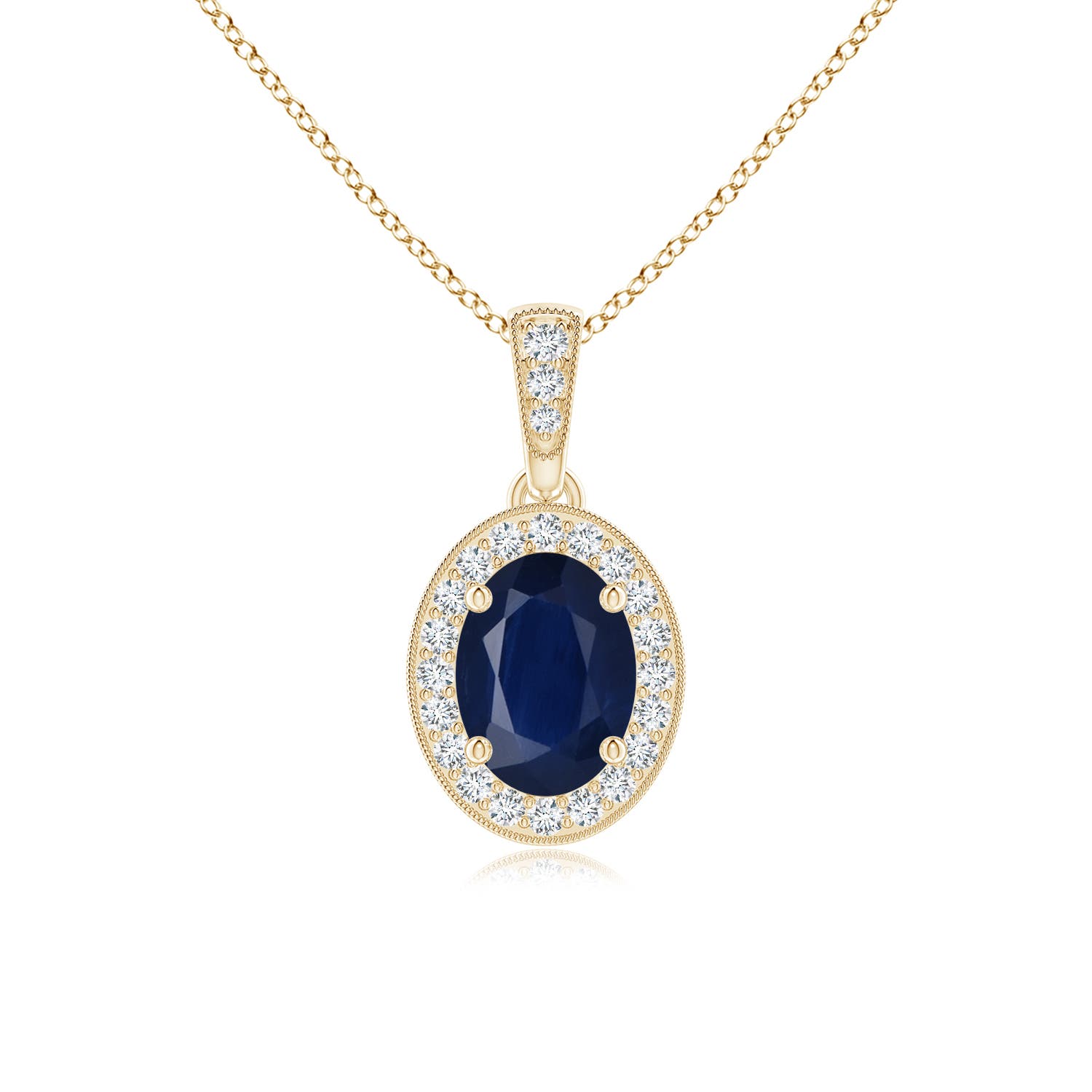 A - Blue Sapphire / 0.97 CT / 14 KT Yellow Gold