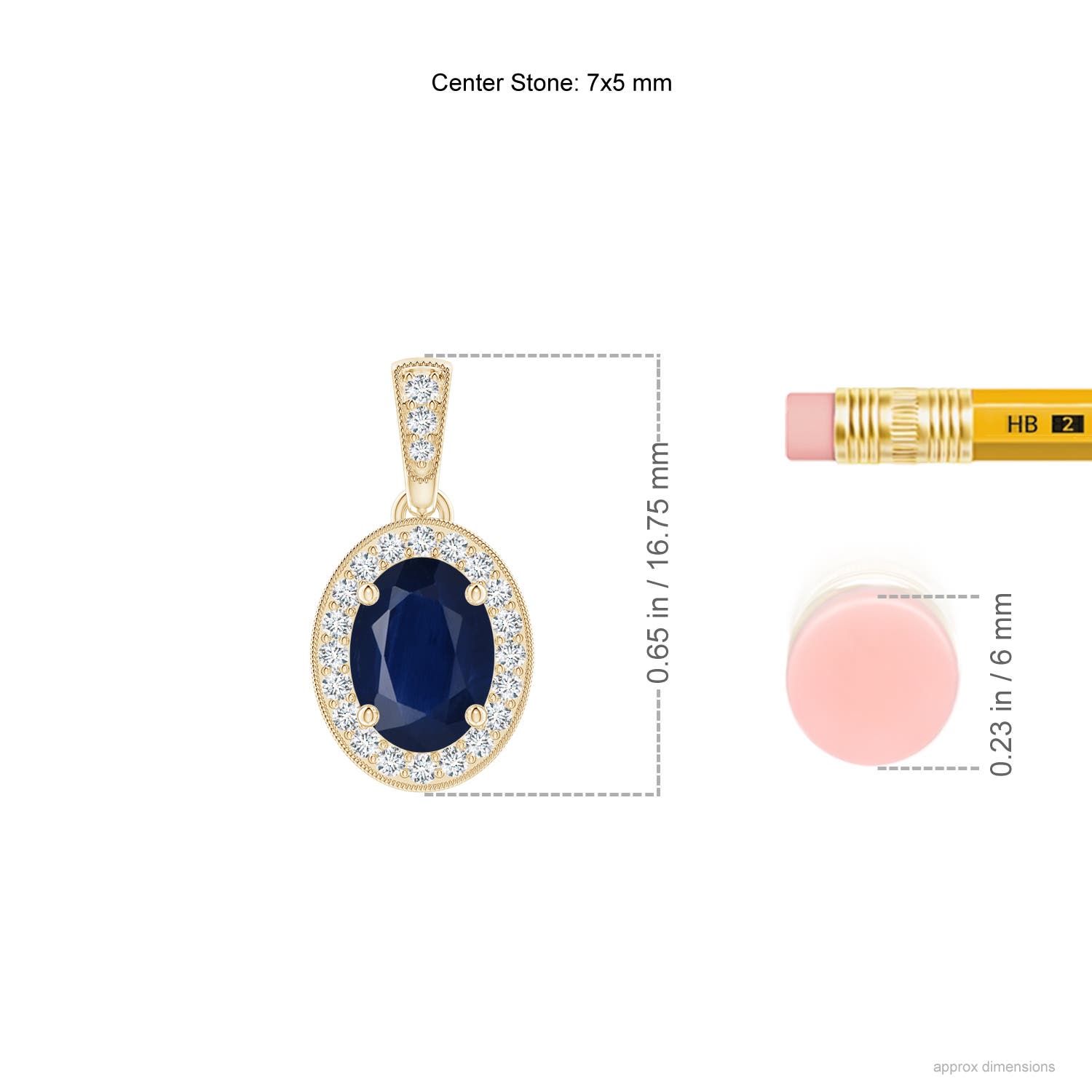 A - Blue Sapphire / 0.97 CT / 14 KT Yellow Gold