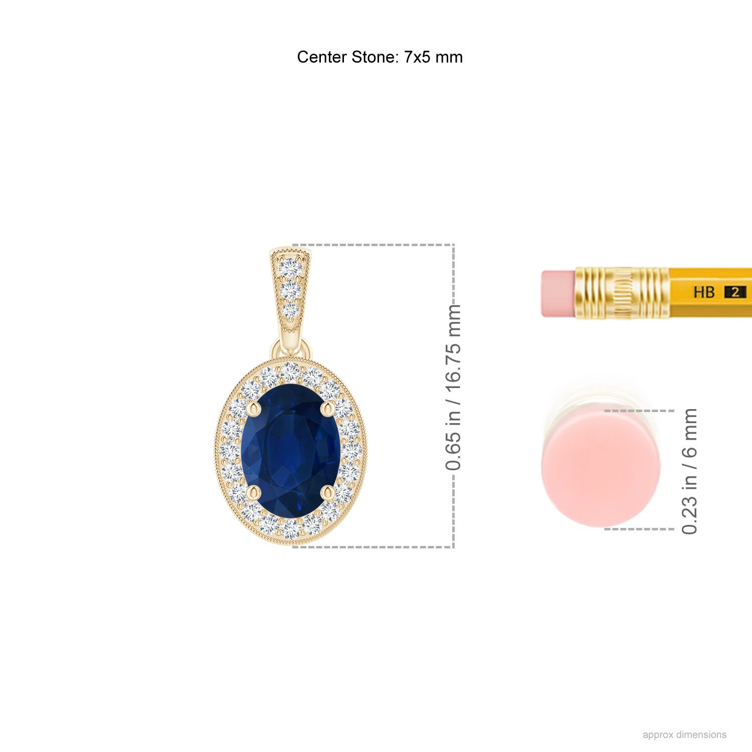 AA - Blue Sapphire / 0.97 CT / 14 KT Yellow Gold