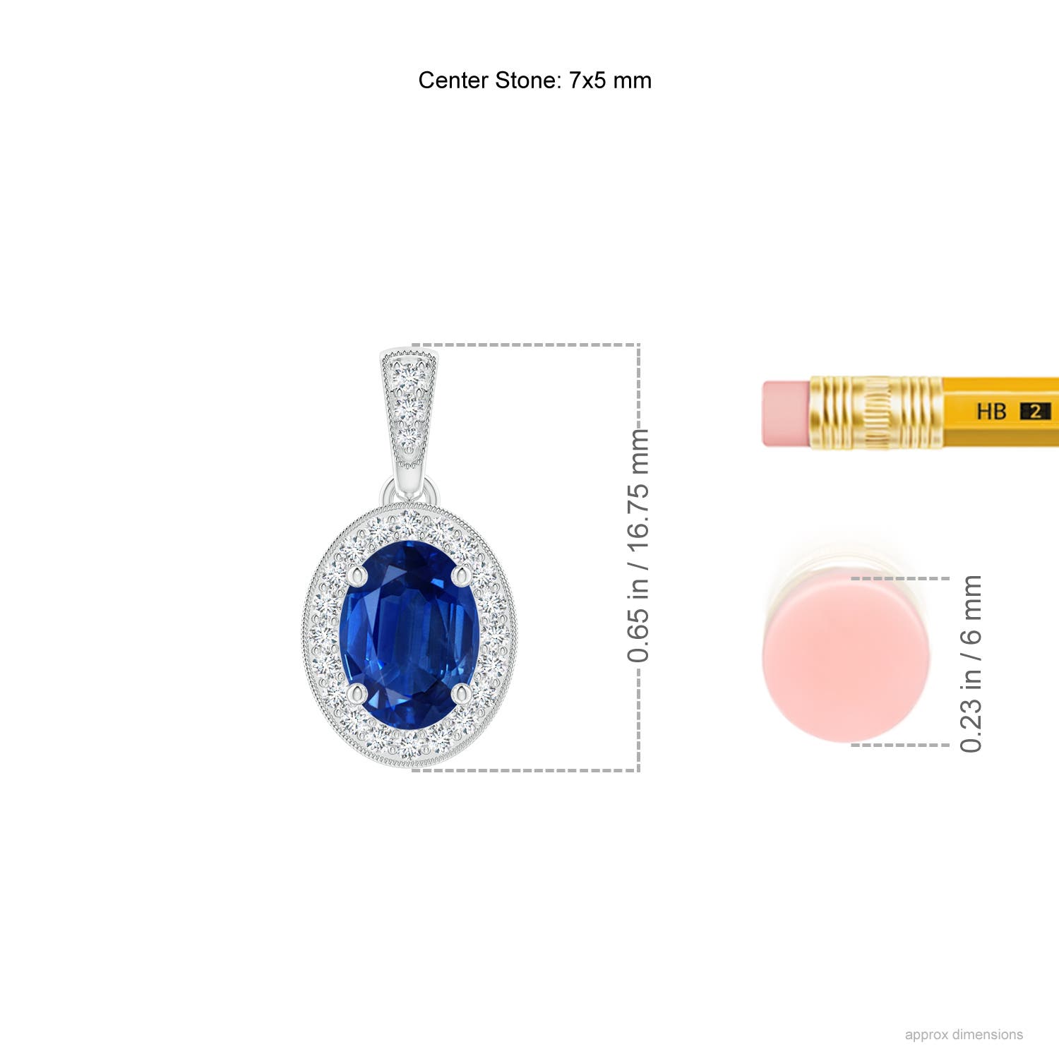 AAA - Blue Sapphire / 0.97 CT / 14 KT White Gold