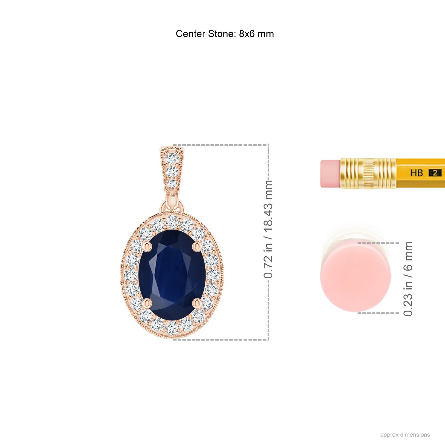 A - Blue Sapphire / 1.73 CT / 14 KT Rose Gold