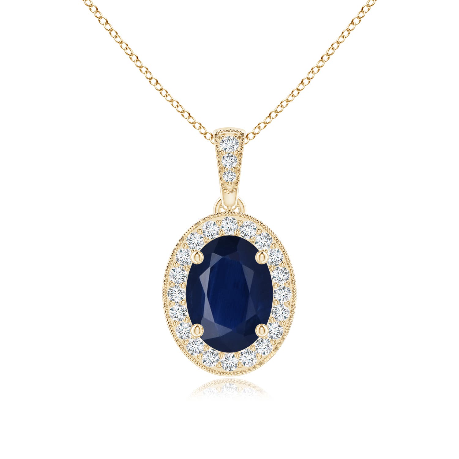 A - Blue Sapphire / 1.73 CT / 14 KT Yellow Gold