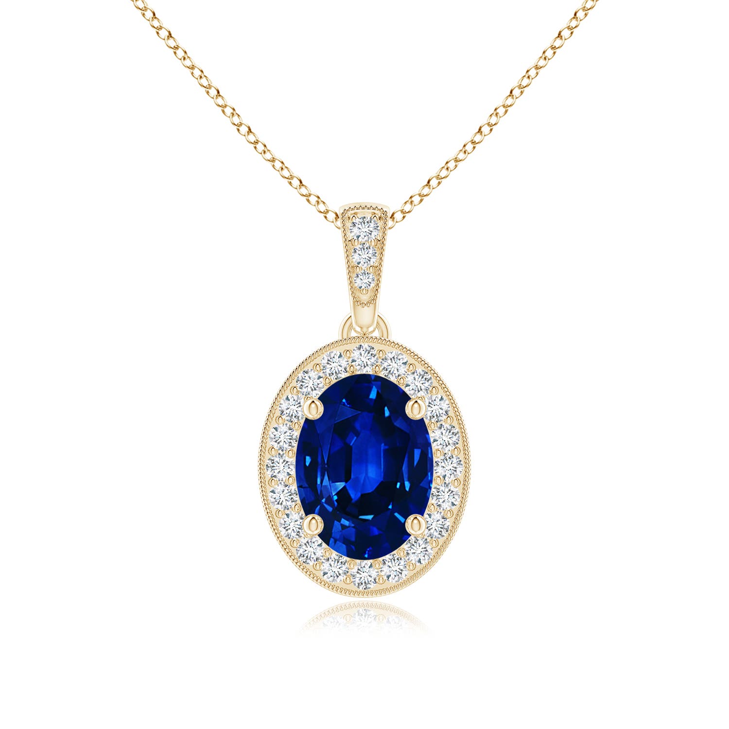 AAAA - Blue Sapphire / 1.73 CT / 14 KT Yellow Gold