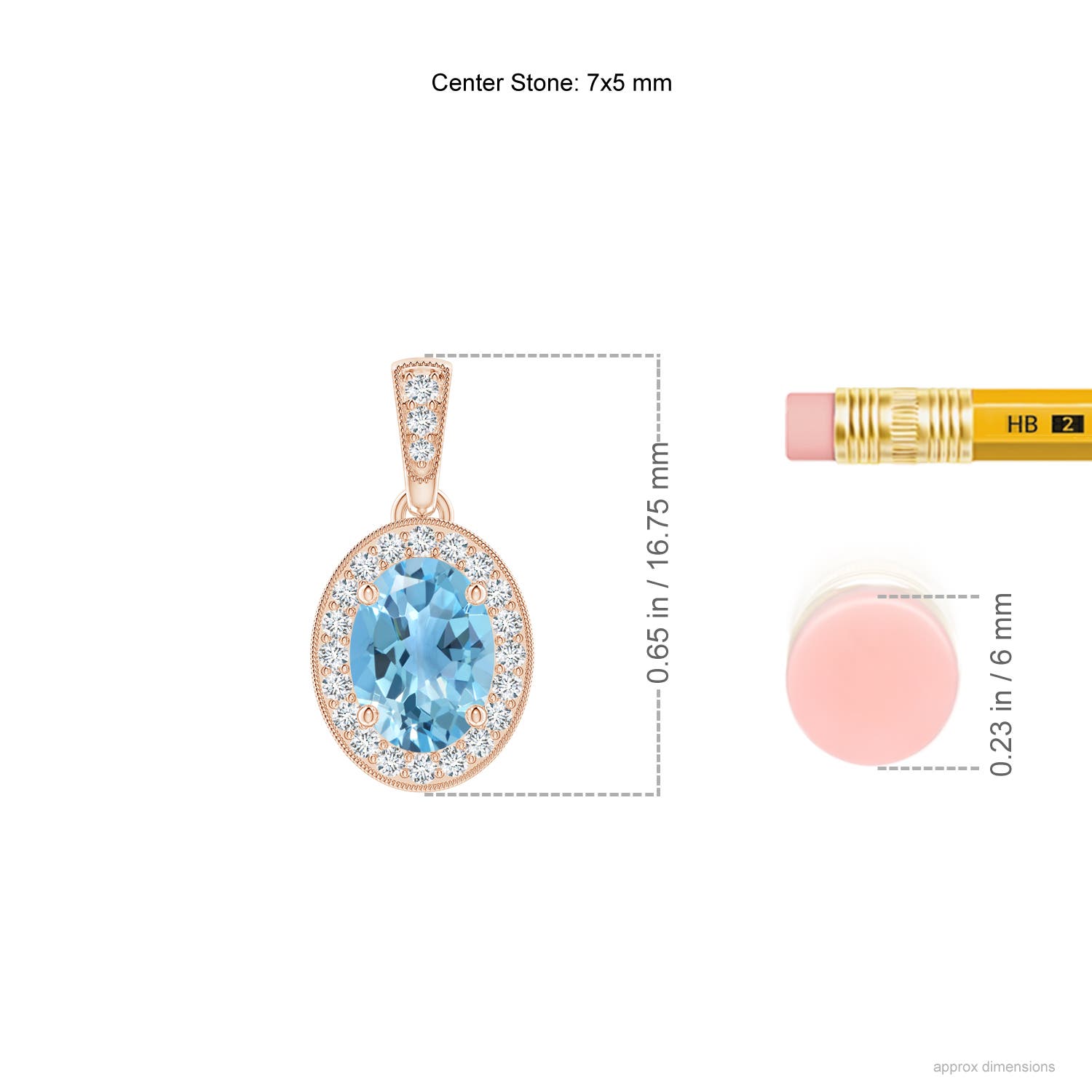 A - Swiss Blue Topaz / 1.07 CT / 14 KT Rose Gold