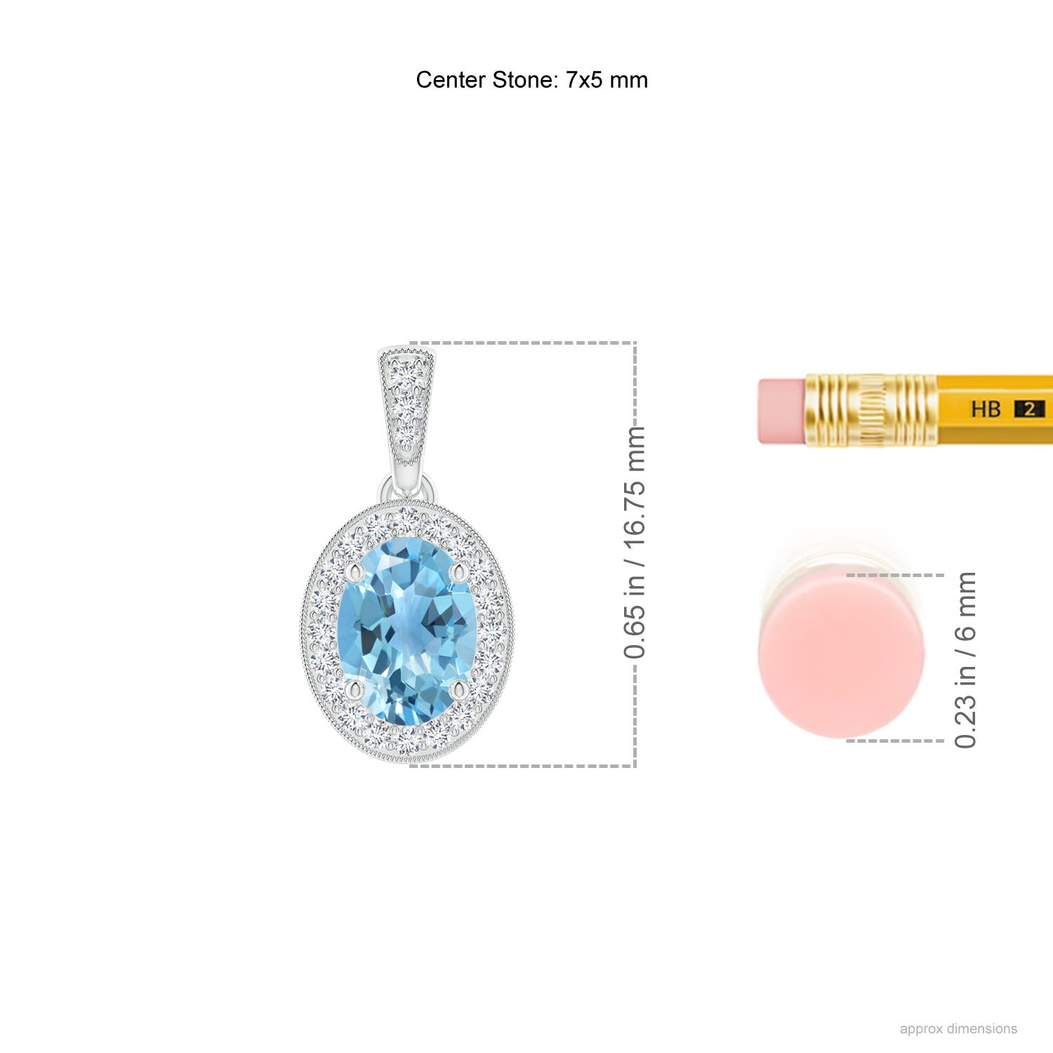 A - Swiss Blue Topaz / 1.07 CT / 14 KT White Gold