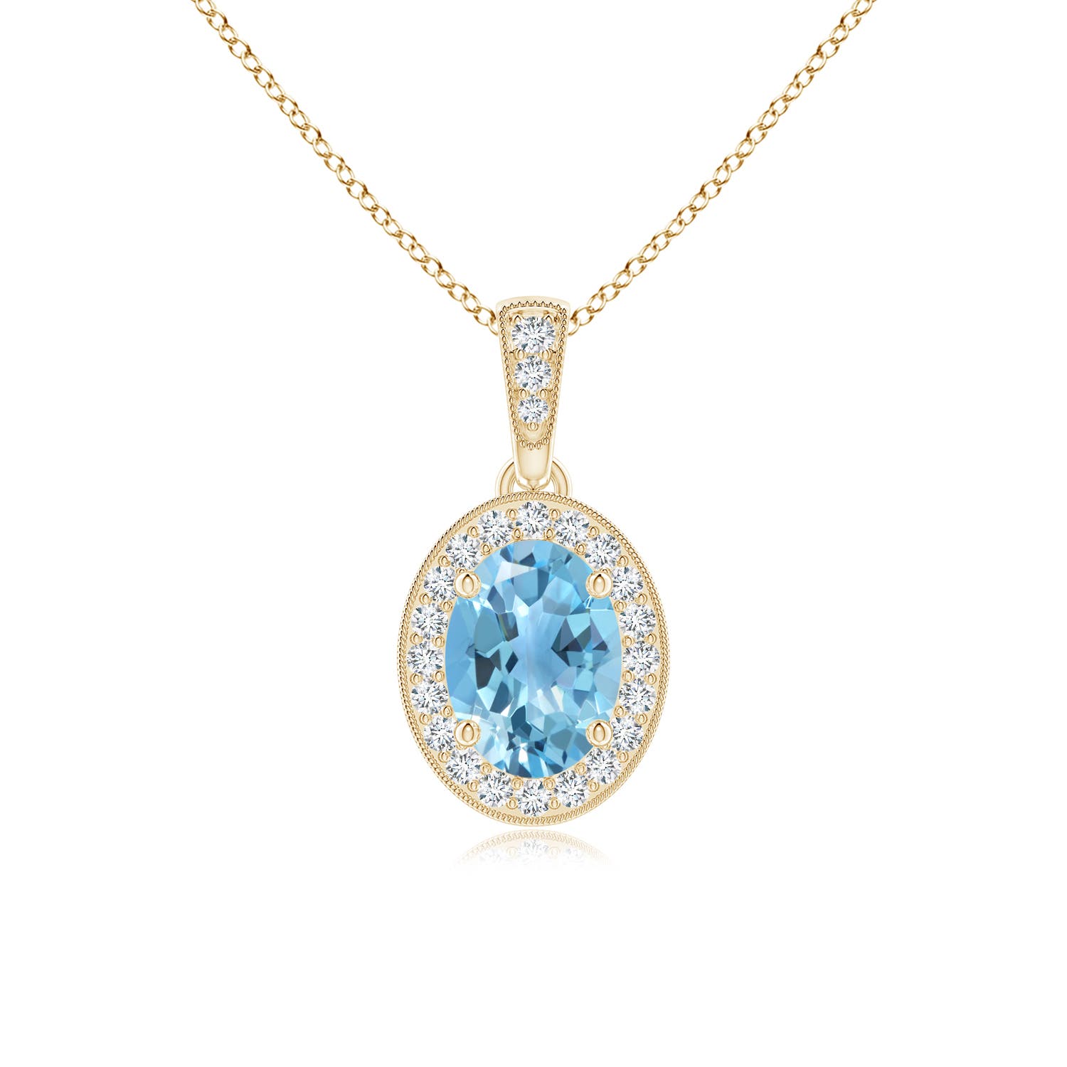 A - Swiss Blue Topaz / 1.07 CT / 14 KT Yellow Gold