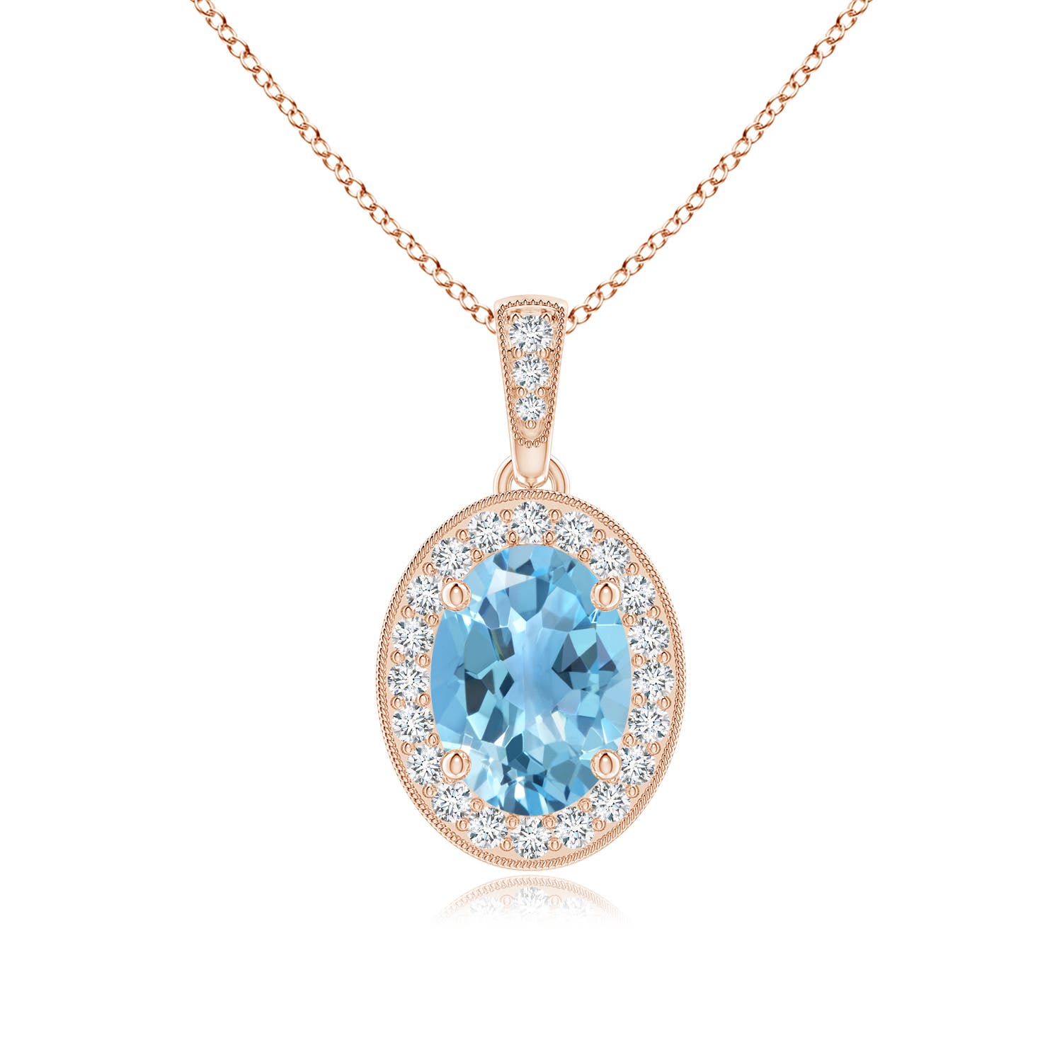 A - Swiss Blue Topaz / 1.68 CT / 14 KT Rose Gold