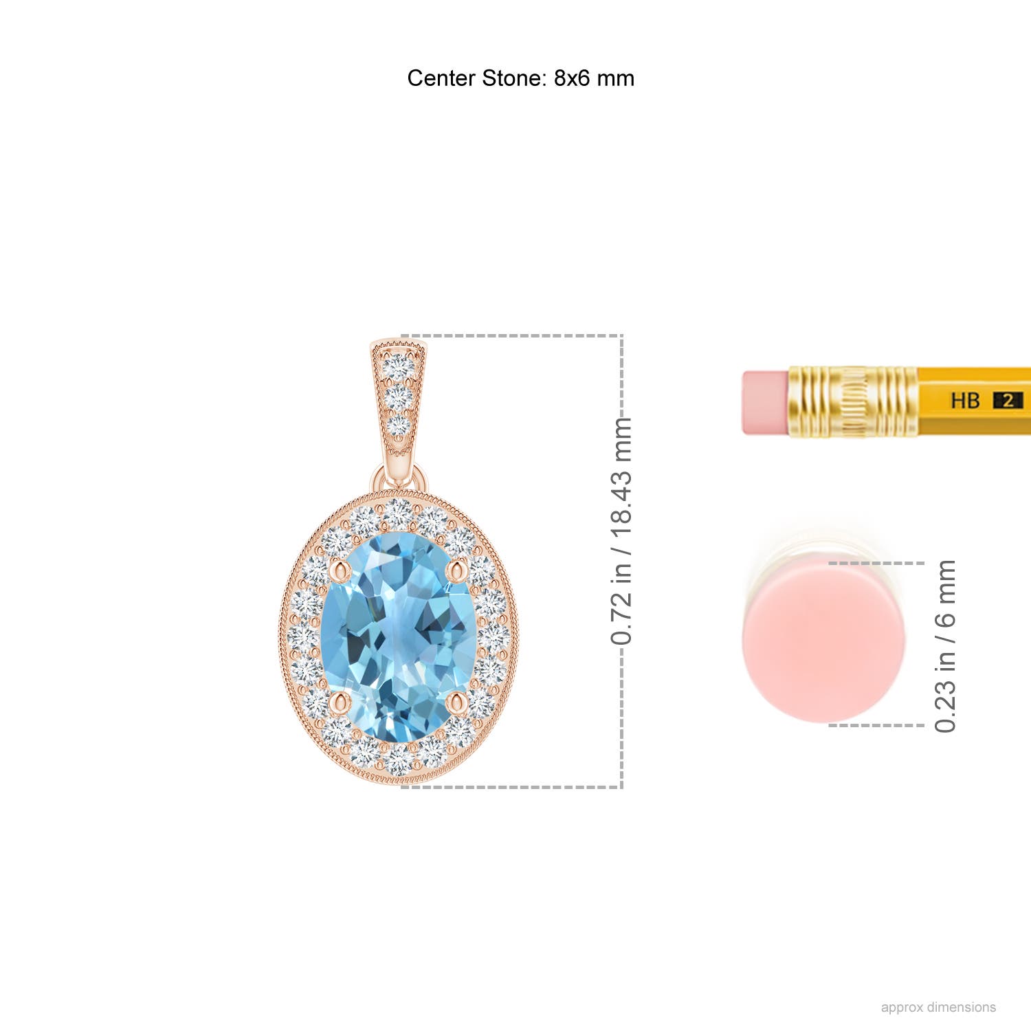 A - Swiss Blue Topaz / 1.68 CT / 14 KT Rose Gold