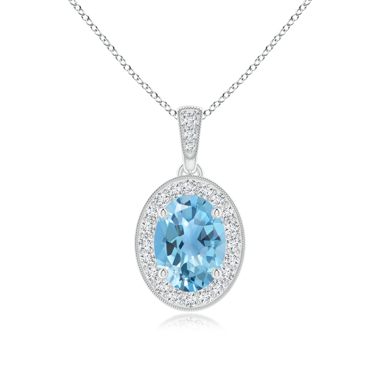 A - Swiss Blue Topaz / 1.68 CT / 14 KT White Gold