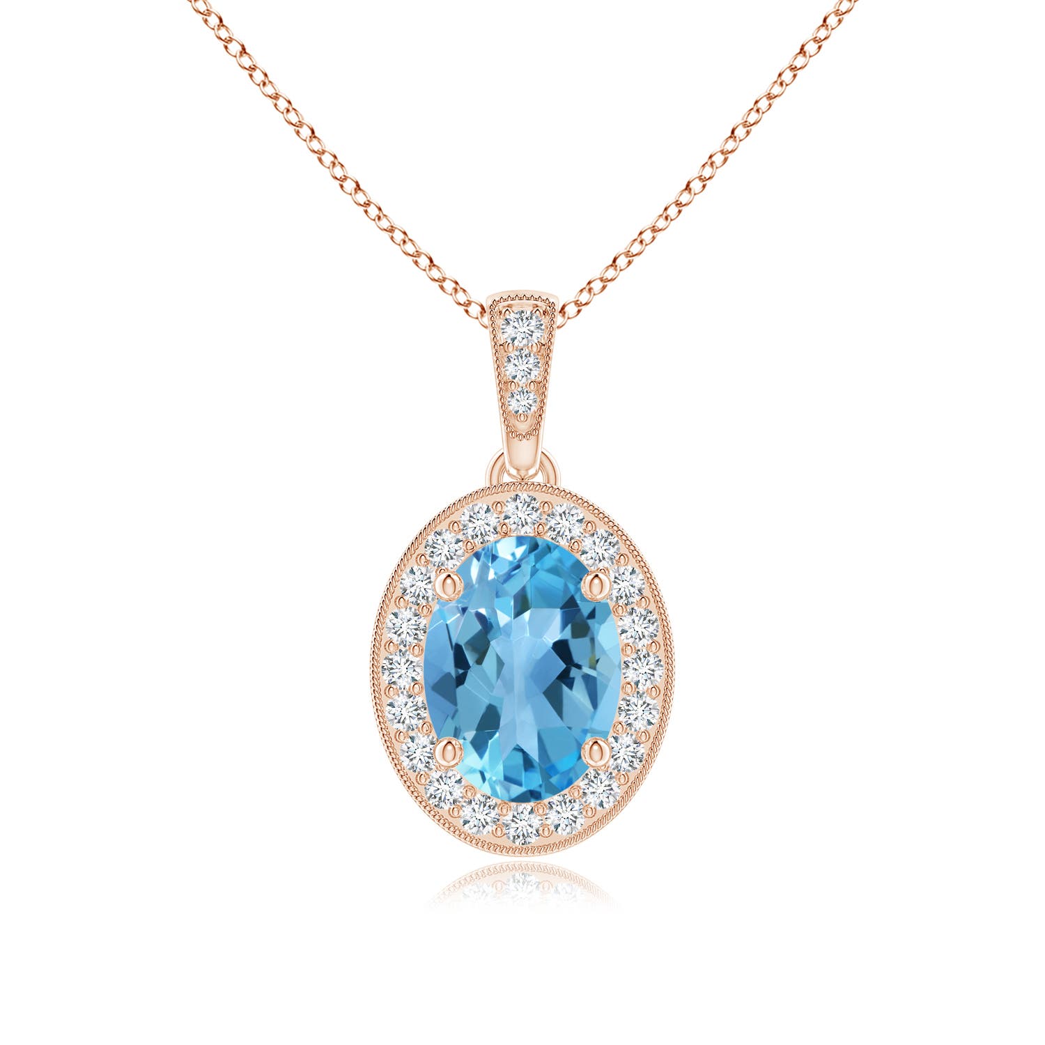 AA - Swiss Blue Topaz / 1.68 CT / 14 KT Rose Gold