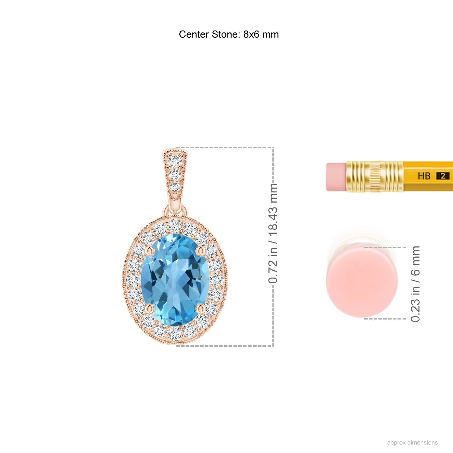 AA - Swiss Blue Topaz / 1.68 CT / 14 KT Rose Gold