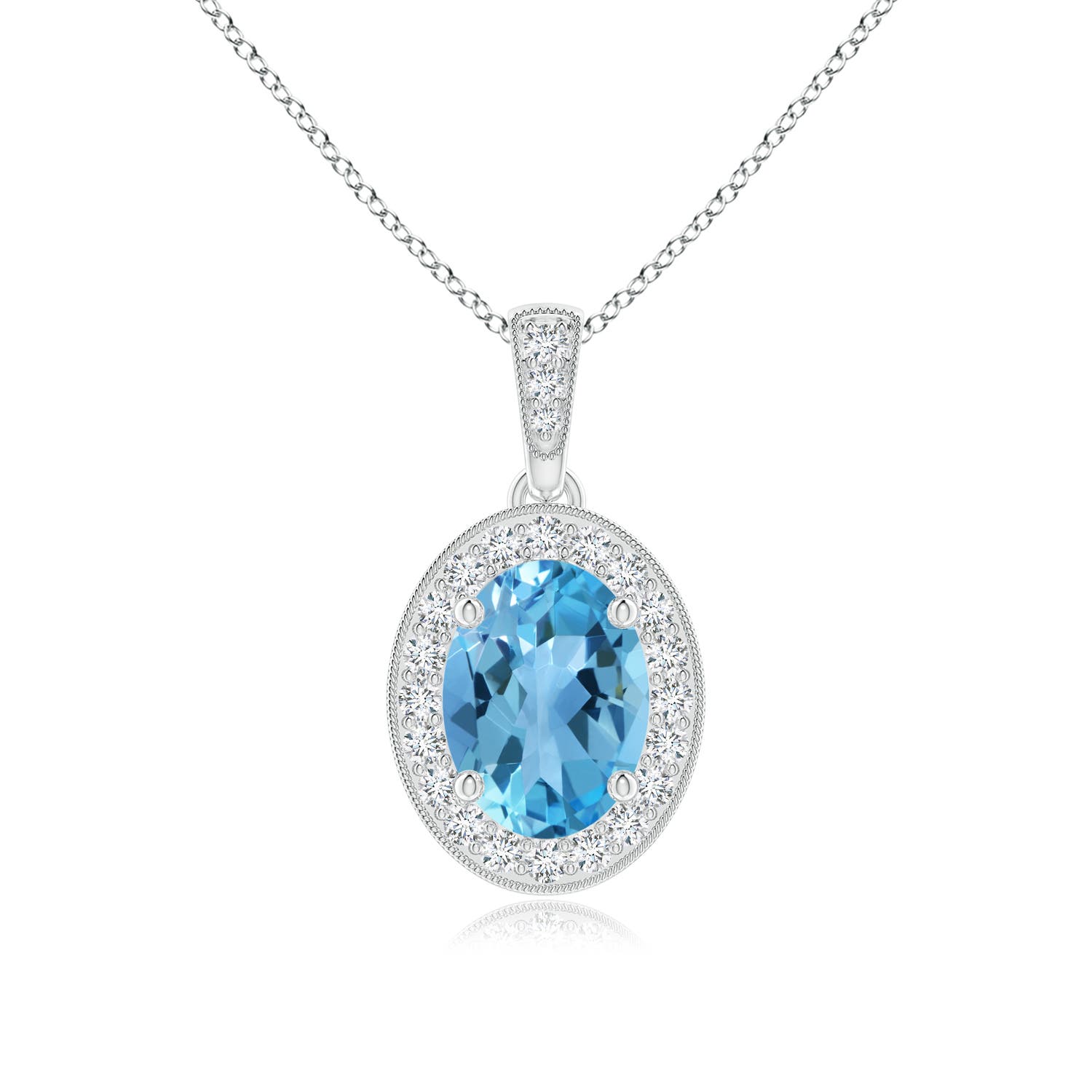 AA - Swiss Blue Topaz / 1.68 CT / 14 KT White Gold