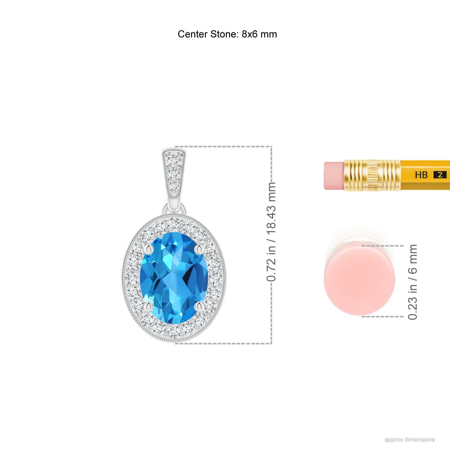 AAAA - Swiss Blue Topaz / 1.68 CT / 14 KT White Gold