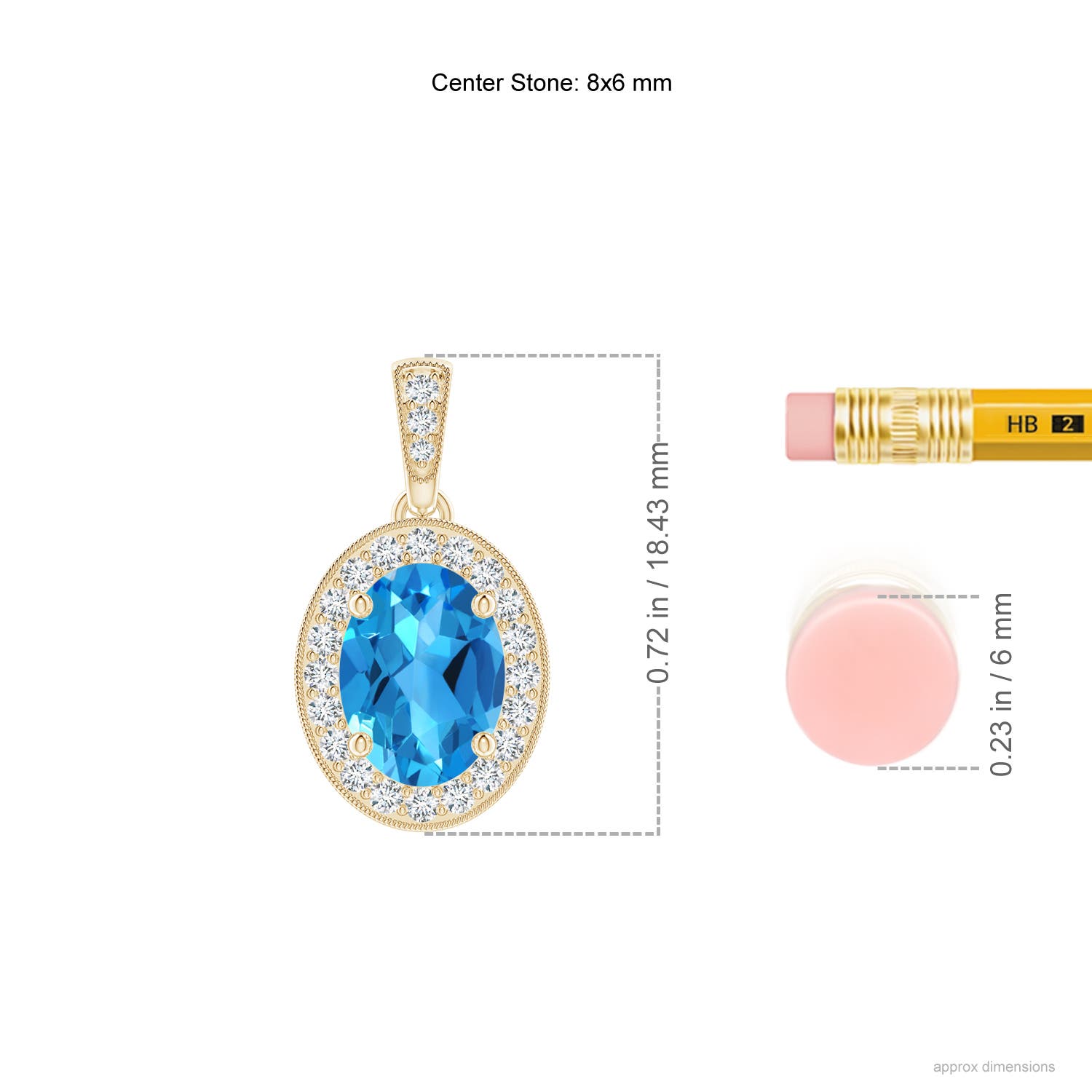 AAAA - Swiss Blue Topaz / 1.68 CT / 14 KT Yellow Gold