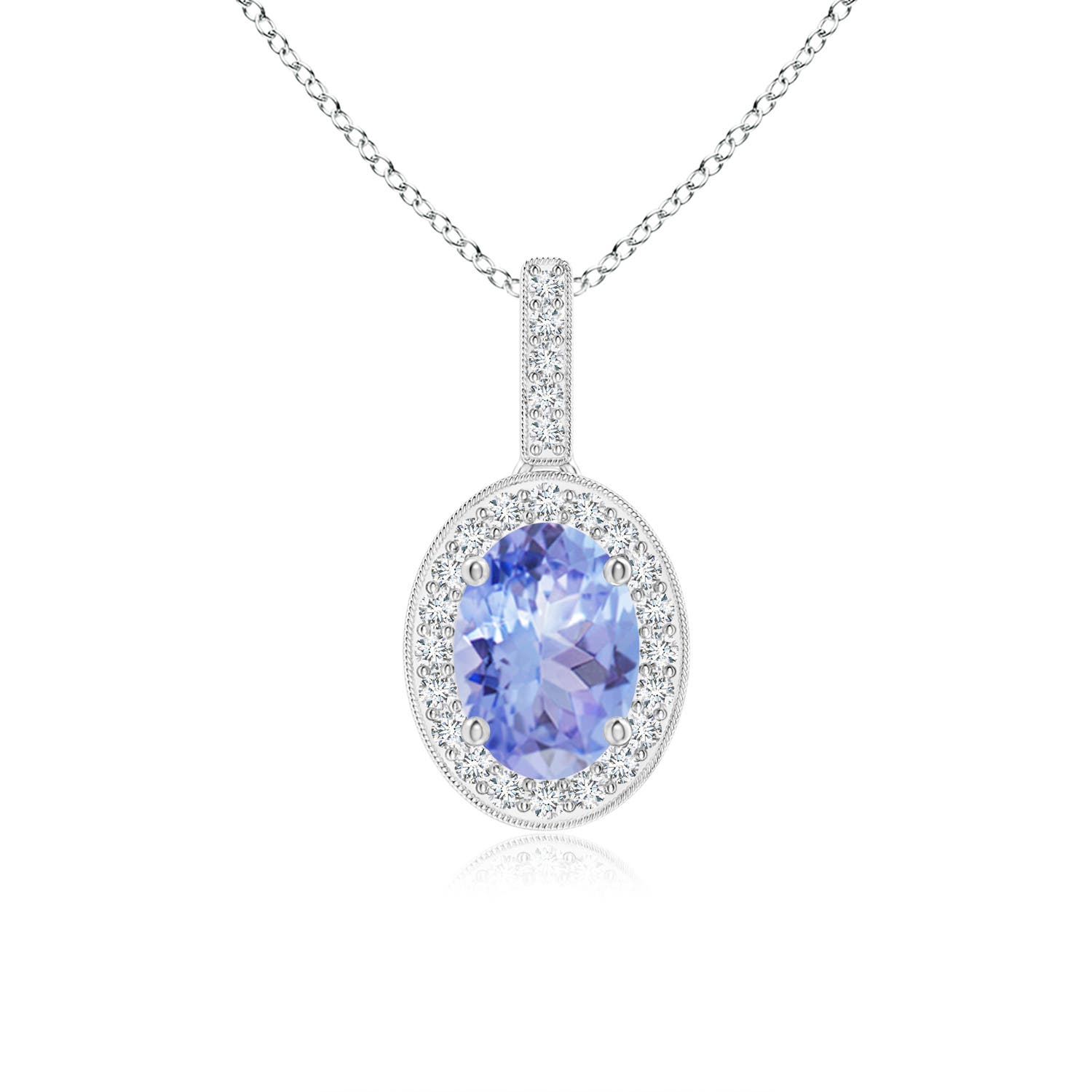 A - Tanzanite / 0.92 CT / 14 KT White Gold