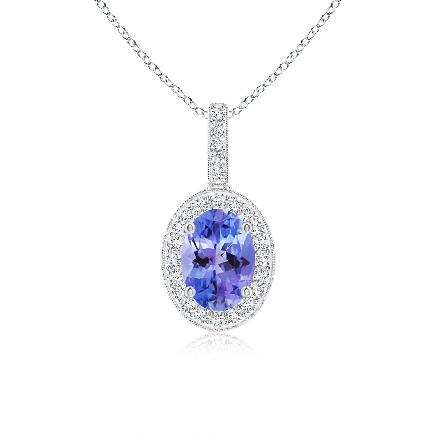 AA - Tanzanite / 0.92 CT / 14 KT White Gold