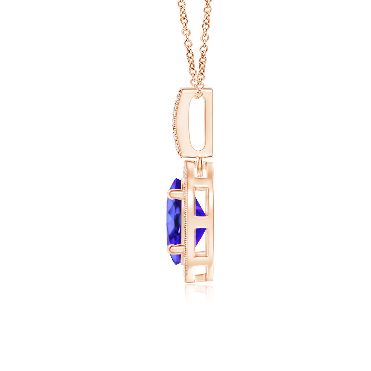 AAA - Tanzanite / 0.92 CT / 14 KT Rose Gold