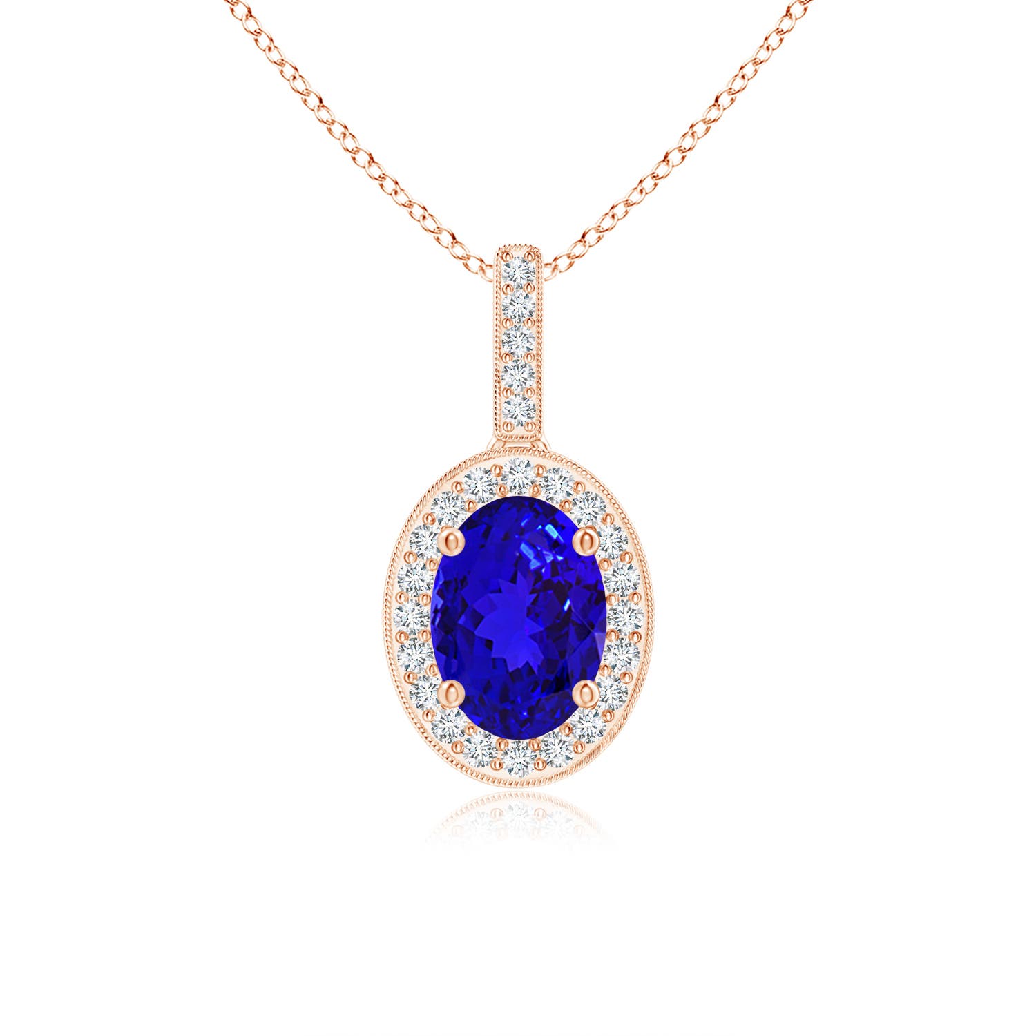 AAAA - Tanzanite / 0.92 CT / 14 KT Rose Gold