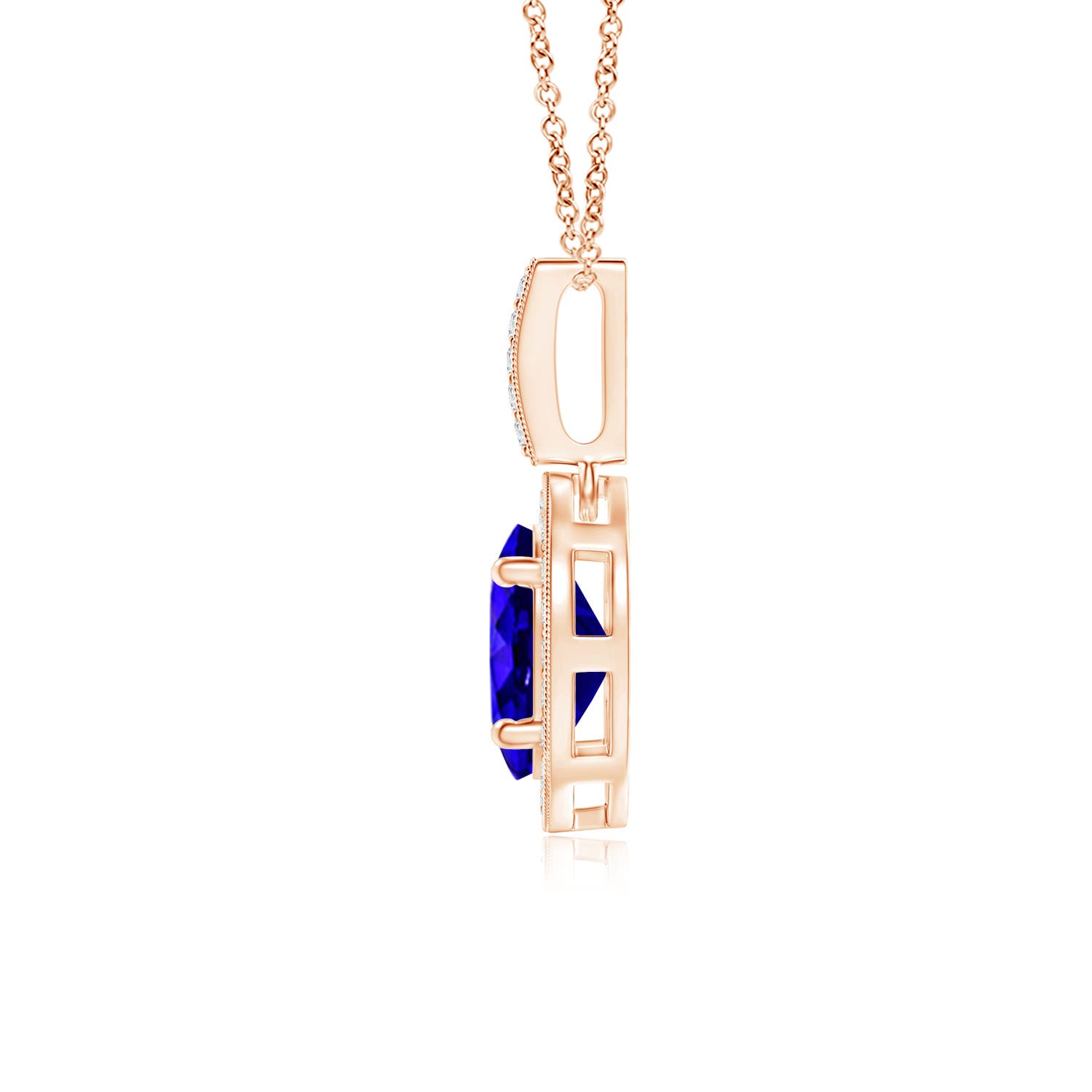 AAAA - Tanzanite / 0.92 CT / 14 KT Rose Gold