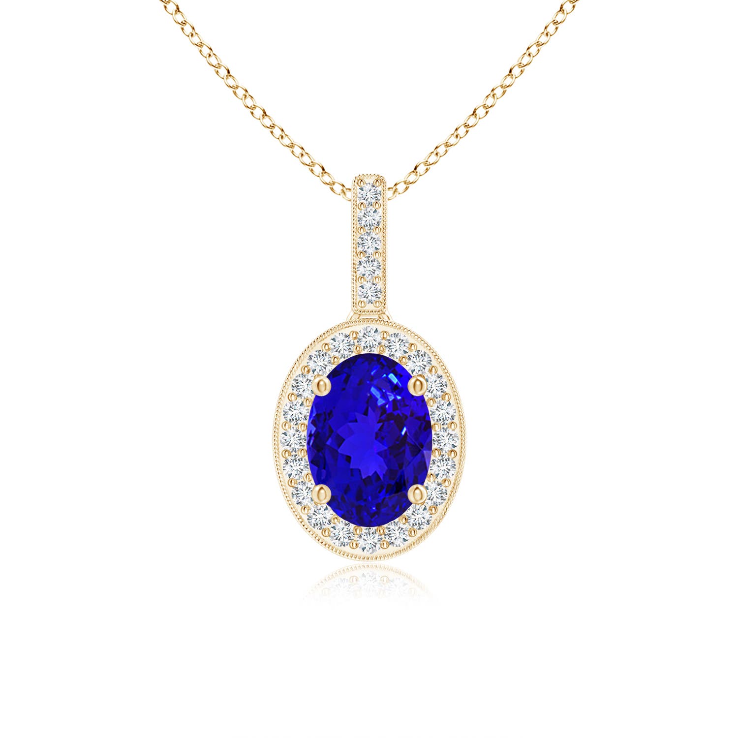 AAAA - Tanzanite / 0.92 CT / 14 KT Yellow Gold